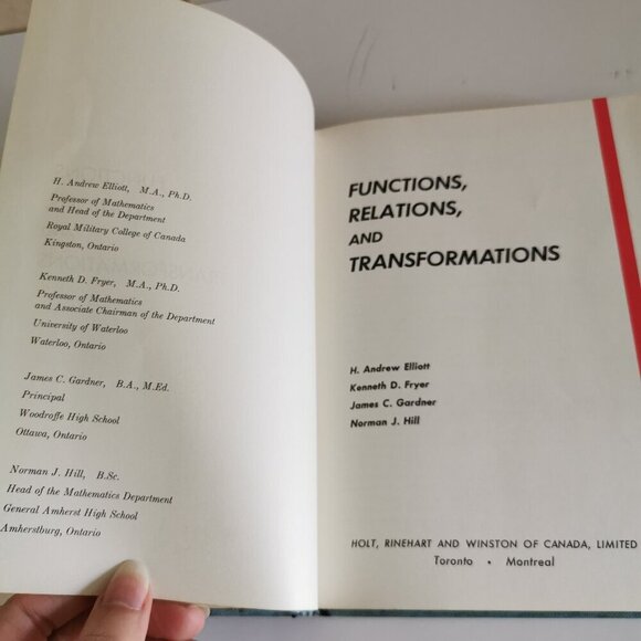 1960s Functions Relations & Transformations Textbook Vintage Math Logical Reason - Picture 5 of 12